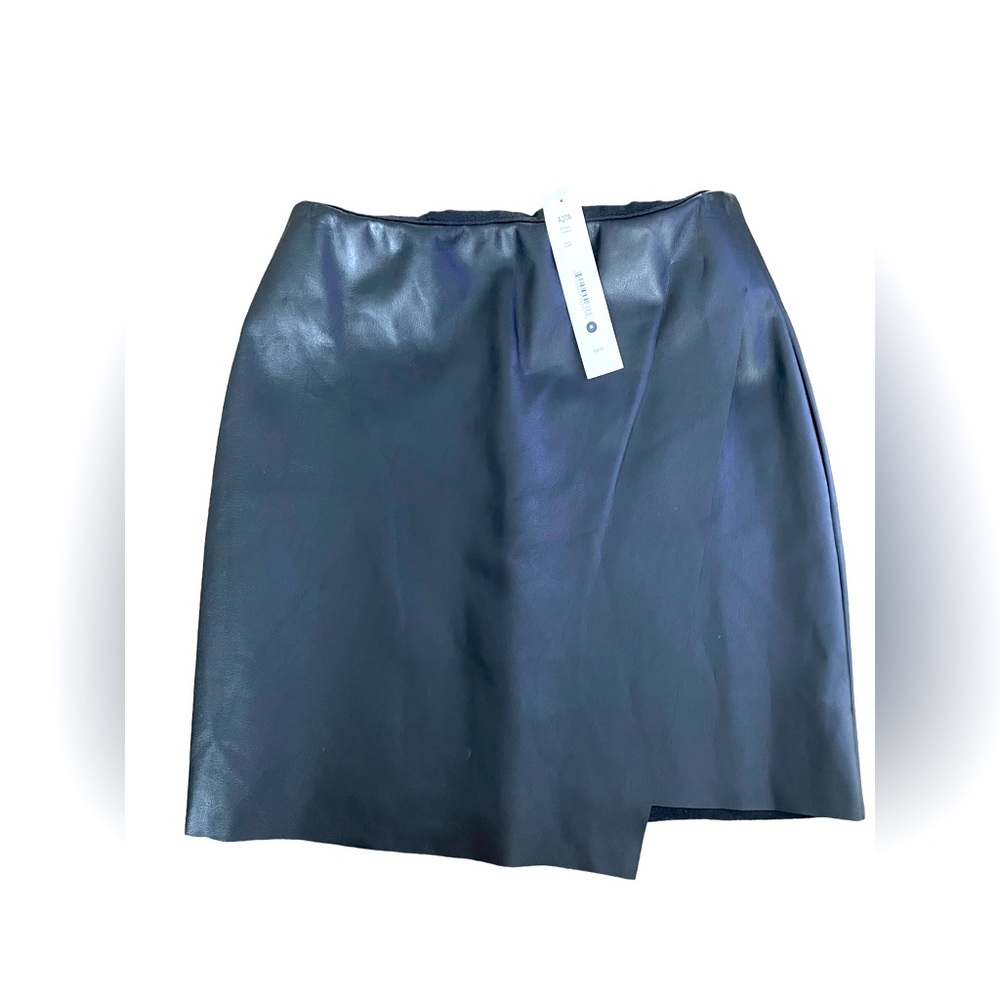 New With Tags! Aqua- Faux Leather Skirt- size S